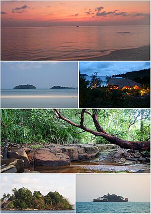 Montage of islands of Sihanoukville