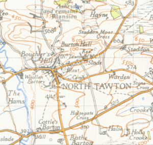 North Tawtonmap 1946