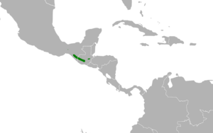 Oreophasis derbianus map.svg