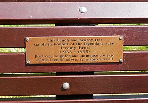 Plaque for Jeremy Brett in Clapham Common