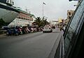 Police car drives westward on Front Street, City of Hamilton, Bermuda on 6 June 2006