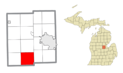 Location within Midland County
