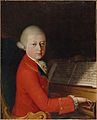 Portrait of Wolfgang Amadeus Mozart at the age of 13 in Verona, 1770