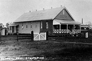 Postcard of the Pine Shire Council Hall Old Shire Hall, Strathpine, circa 1920
