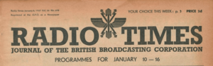 Radio Times - 1937-01-08 - p1 (masthead)