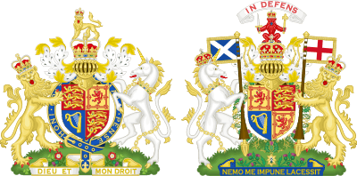 Royal Coat of Arms of the United Kingdom (Both Realms)