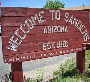 Sanders AZ Welcome Sign