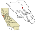 Sonoma County California Incorporated and Unincorporated areas Healdsburg Highlighted 0633056