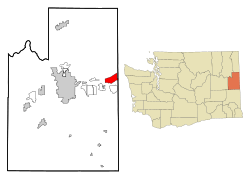 Location of Otis Orchards-East Farms, Washington