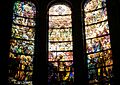 St. Michael's Episcopal Church - Tiffany Windows Depicting St. Michael's Victory in Heaven (middle 3 panes out of 7 panes)