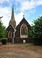 St Mary's Church Hagley Tasmania, view from cemetery