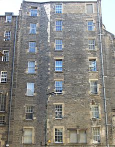 Tenement back, St Ninian's Row, Edinburgh