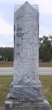 W P Carolan Head Stone