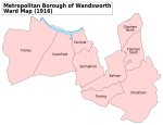 Wandsworth Met. B Ward Map 1916