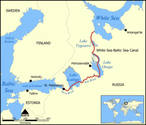 White Sea Canal map