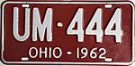 1962 Ohio license plate.JPG