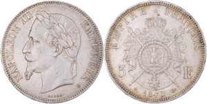 5 francs Napoleon III 1870 BB