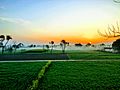 A view of a sunrise from a countryside in Jhang, Punjab, Pakistan