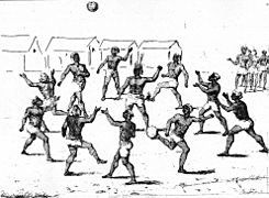 Aborigines playing football guiana