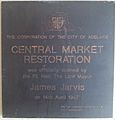Adelaide Central Markets Restoration Plaque 1987