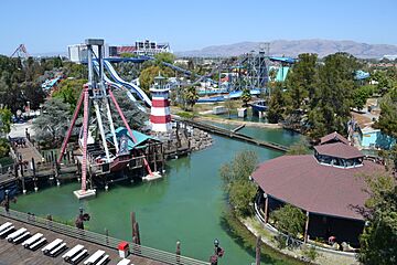 Aerial view of California's Great America 3