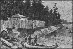 Artist's impression of Fort Rouillé, near the current site of the CNE, Toronto.gif