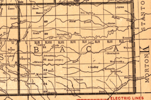 Baca County Colorado 1921 Rand McNally