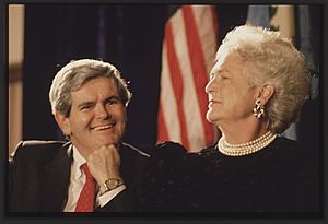 Barbara Bush and Newt Gingrich