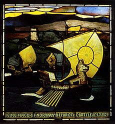 Battle of Largs stained glass