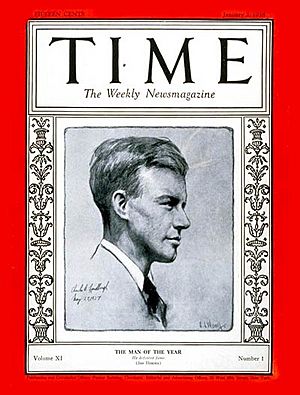 Charles Lindbergh Time cover 1928