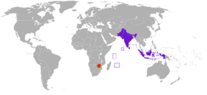 Countries that use the rupee