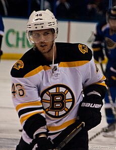 David Krejčí playing with the Boston Bruins during a February 22, 2012 away game against the St. Louis Blues at the Scottrade Center in St. Louis 6
