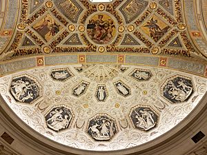 Detail of Rotunda ceiling, Morgan Library & Museum, New York City