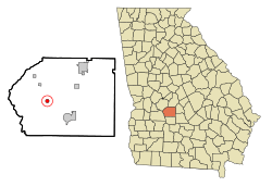 Location in Dooly County and the state of Georgia