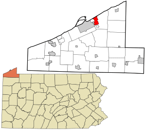 Location in Erie County and the U.S. state of Pennsylvania.
