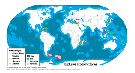 Exclusive Economic Zones by boundary type