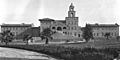 Exterior view of Santa Fe Railroad Hospital, across from Hollenbeck Park in Boyle Heights (CHS-5203) (cropped)