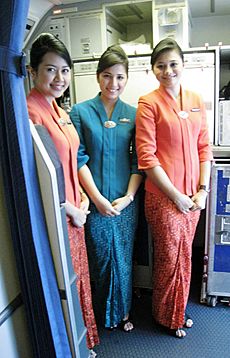Garuda Indonesia Flight Attendants in Kebaya