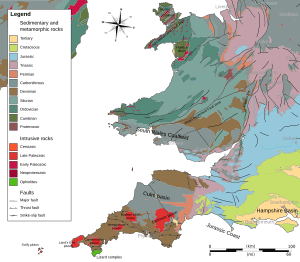 Geologic map Wales & SW England EN