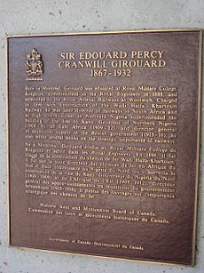Girouard plaque at Royal Military College of Canada