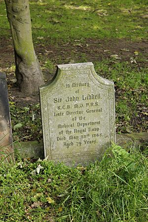 Gravestone of Sir John Liddell in East Greenwich Pleasaunce, London SE10