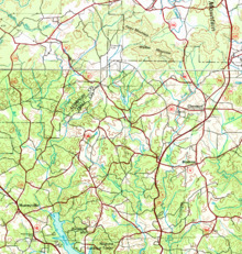 HUC 031300010401 topographic mapf