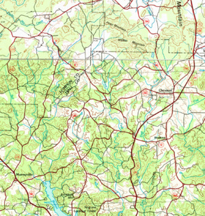 HUC 031300010401 topographic mapf