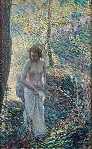 Henri Lebasque - Una joven en el bosque