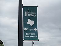 Historic Downtown Hillsboro, TX, sign IMG 7100