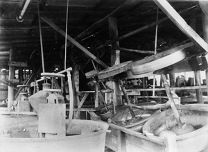 Interior of the crushing works at Mabel Mill Ravenswood Queensland ca. 1897