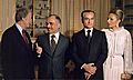 Jimmy Carter with King Hussein of Jordan the Shah of Iran and Shahbanou of Iran - NARA - 177332 04