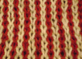 Knitting wales slip stitch