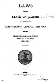 Laws of Illinois 1911-1912 title page