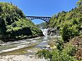 Letchworth State Park Upper Falls and Genesee Arch Bridge July 2022